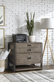 Aspenhome Furniture Grayson Workstation/Combo File in Cinder Grey - Furniture City (CA)l
