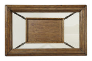 Aspenhome Furniture Mosaic Cocktail Table with Glass Top in Pecan - Furniture City (CA)l