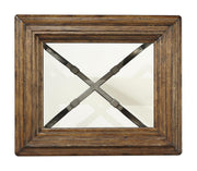 Aspenhome Furniture Mosaic End Table with Glass Top in Pecan - Furniture City (CA)l