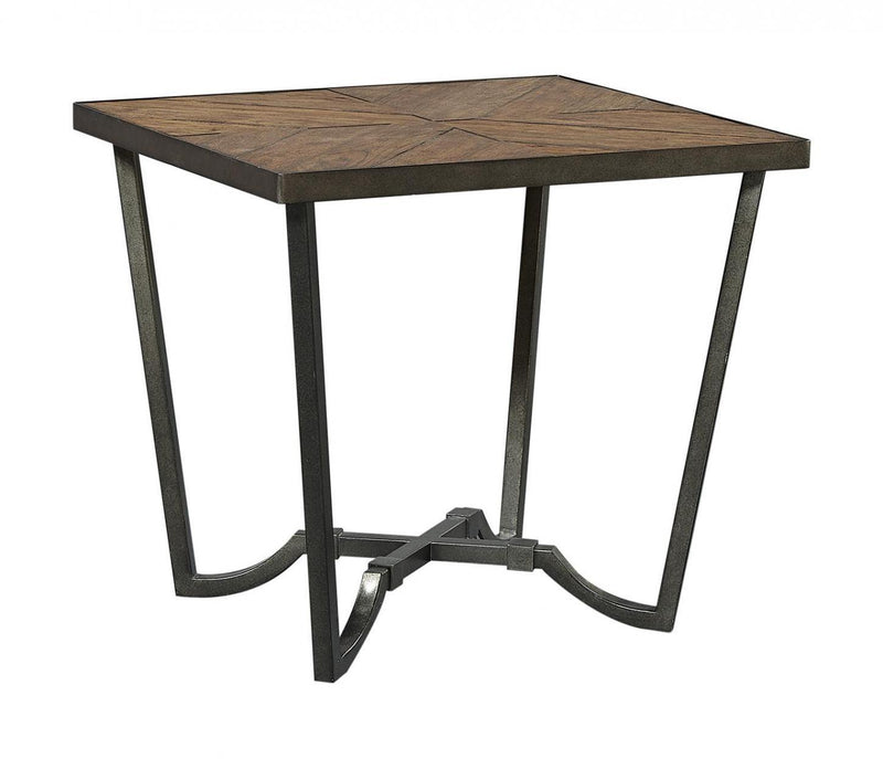Aspenhome Furniture Mosaic End Table with Wood Top in Pecan - Furniture City (CA)l