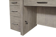 Aspenhome Furniture Platinum 60" Desk with Open Shelves in Gray Linen - Furniture City (CA)l