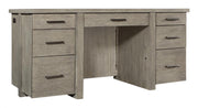 Aspenhome Furniture Platinum 66" Executive Desk in Gray Linen - Furniture City (CA)l