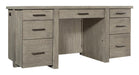 Aspenhome Furniture Platinum 66" Executive Desk in Gray Linen image