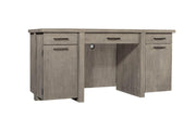 Aspenhome Furniture Platinum Credenza and Hutch in Gray Linen I251-316-317 - Furniture City (CA)l