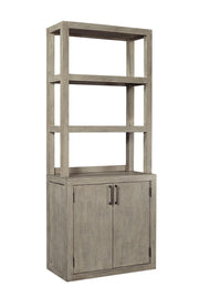 Aspenhome Furniture Platinum Door Bookcase in Gray Linen - Furniture City (CA)l
