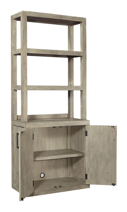 Aspenhome Furniture Platinum Door Bookcase in Gray Linen