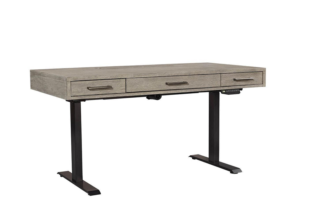 Aspenhome Furniture Platinum Lift Top Desk and Base in Gray Linen image