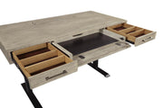 Aspenhome Furniture Platinum Lift Top Desk and Base in Gray Linen - Furniture City (CA)l