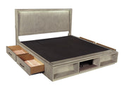 Aspenhome Furniture Platinum King Bookcase Bed in Grey - Furniture City (CA)l