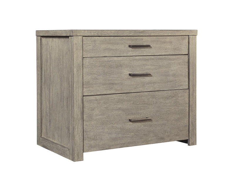 Aspenhome Furniture Platinum Workstation/Combo File in Gray Linen - Furniture City (CA)l