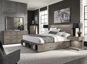 Aspenhome Furniture Platinum California King Bookcase Bed in Grey - Furniture City (CA)l
