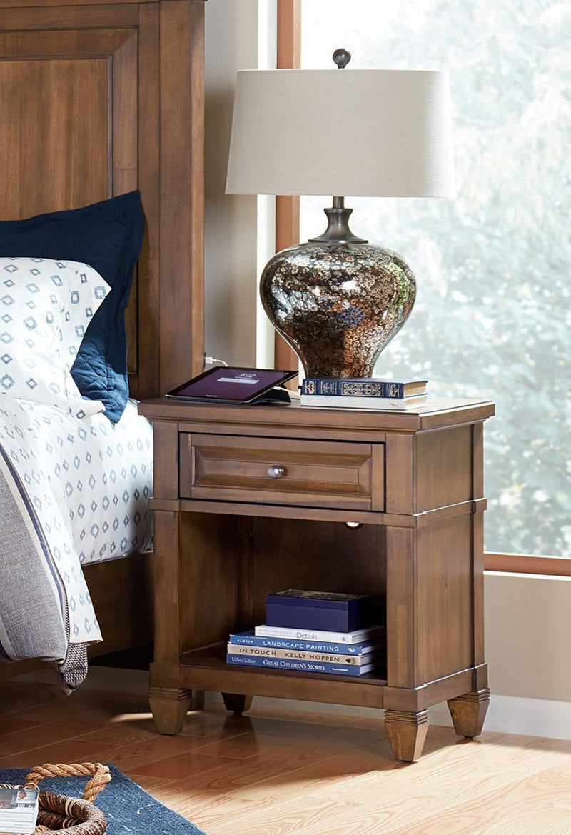 Aspenhome Furniture Thornton 1 Drawer Nightstand in Sienna - Furniture City (CA)l