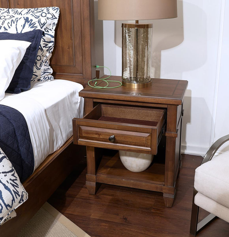 Aspenhome Furniture Thornton 1 Drawer Nightstand in Sienna - Furniture City (CA)l