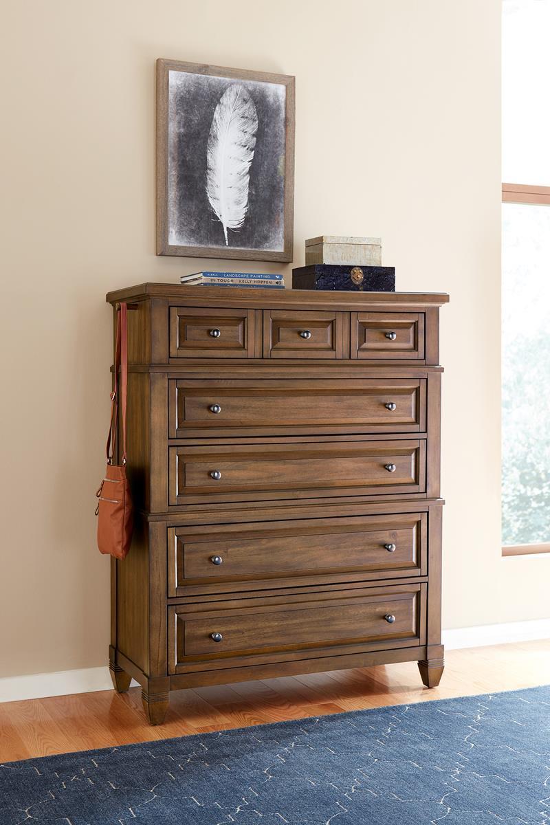 Aspenhome Furniture Thornton 5 Drawer Chest in Sienna - Furniture City (CA)l