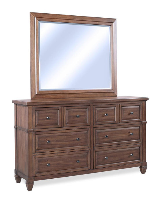 Aspenhome Furniture Thornton Landscape Mirror in Sienna