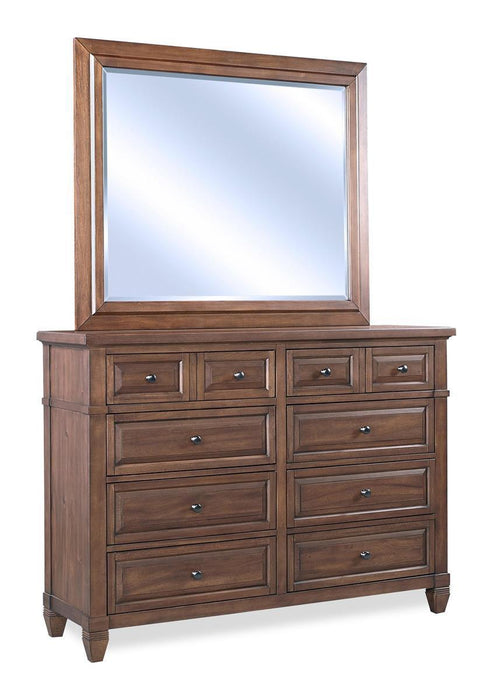 Aspenhome Furniture Thornton Landscape Mirror in Sienna