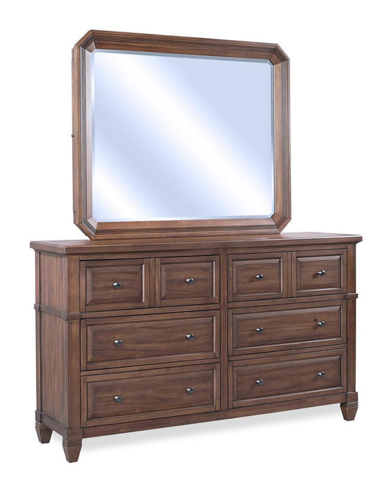 Aspenhome Furniture Thornton Mirror with Jewelry Storage in Sienna