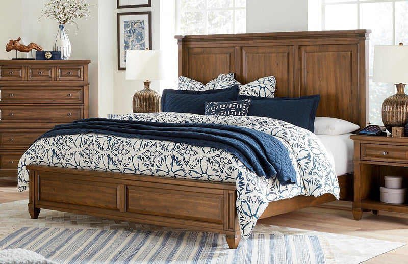 Aspenhome Furniture Thornton California King Panel Bed in Sienna - Furniture City (CA)l