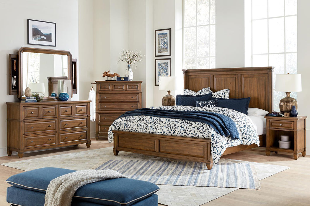 Aspenhome Furniture Thornton King Panel Bed in Sienna