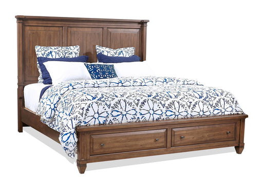 Aspenhome Furniture Thornton California King Panel Storage Bed in Sienna image