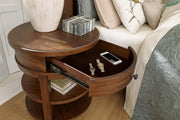 Aspenhome Furniture Thornton Round Table Nightstand in Sienna - Furniture City (CA)l