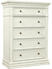 Aspenhome Granville 5 Drawer Chest in Vintage White - Furniture City (CA)l