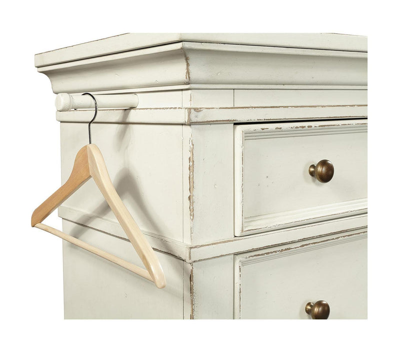 Aspenhome Granville 5 Drawer Chest in Vintage White - Furniture City (CA)l