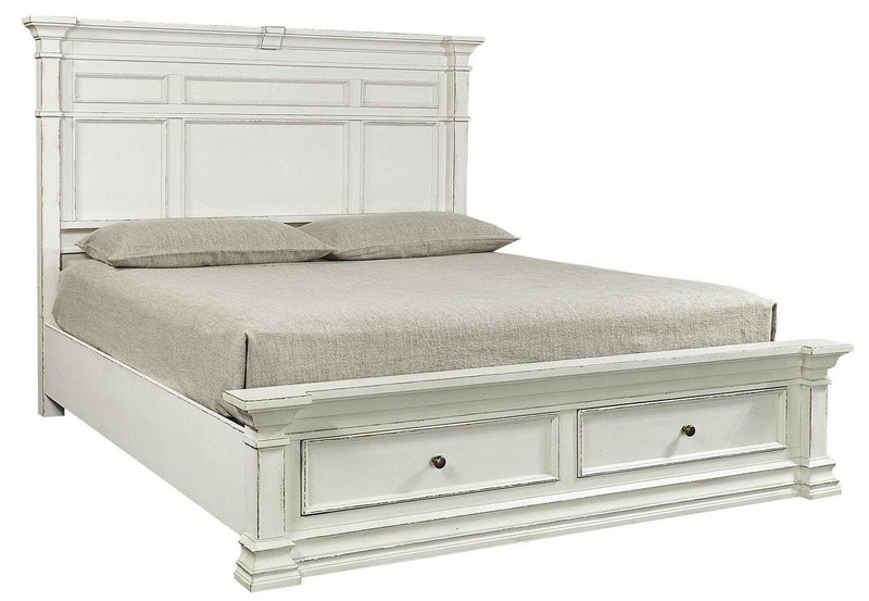 Aspenhome Granville Queen Storage Bed in Vintage White - Furniture City (CA)l