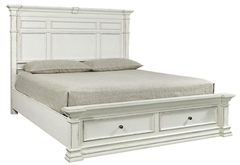 Aspenhome Granville Queen Storage Bed in Vintage White