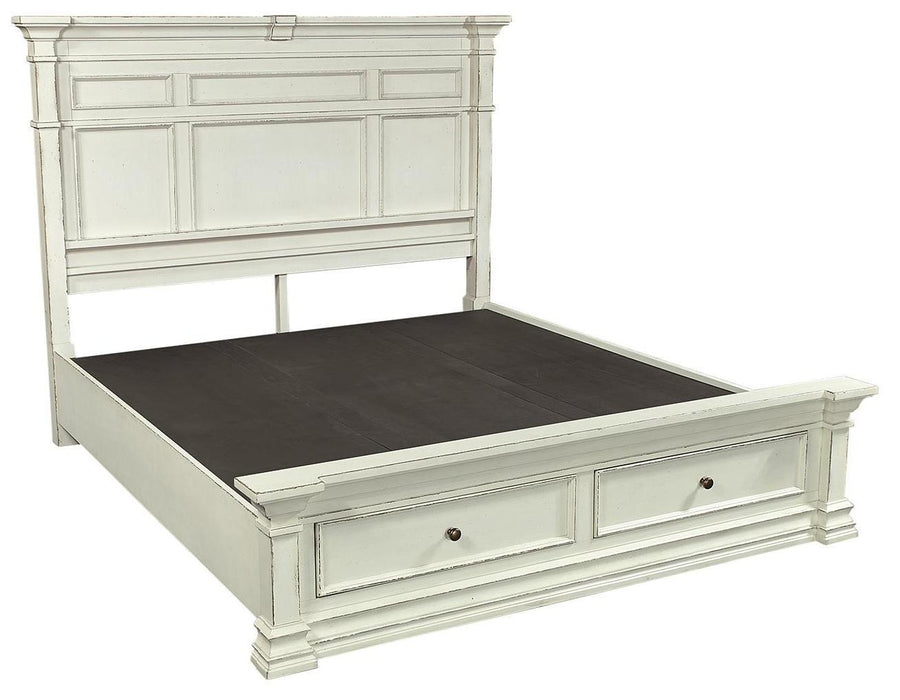 Aspenhome Granville King Storage Bed in Vintage White