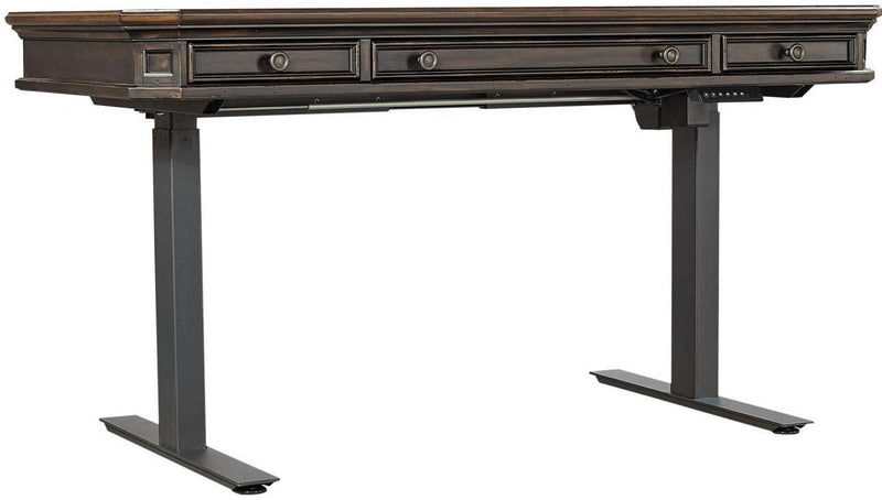 Aspenhome Hampton 62" Lift Desk Top and Base in Black Cherry - Furniture City (CA)l