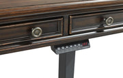 Aspenhome Hampton 62" Lift Desk Top and Base in Black Cherry - Furniture City (CA)l