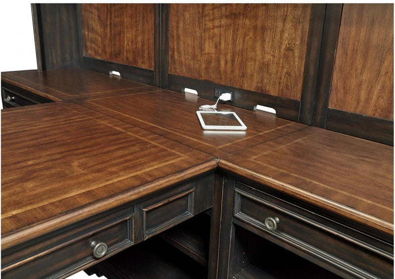 Aspenhome Hampton Modular Desk in Black Cherry - Furniture City (CA)l