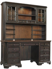 Aspenhome Hampton Credenza & Hutch in Black Cherry - Furniture City (CA)l