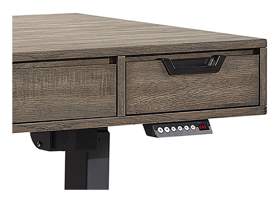 Aspenhome Harper Point 60" Adjustable Lift Top Desk in Grey