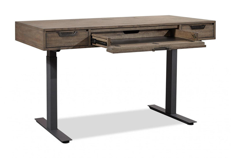 Aspenhome Harper Point 60" Adjustable Lift Top Desk in Grey - Furniture City (CA)l