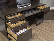 Aspenhome Harper Point 66" Credenza and Hutch in Fossil - Furniture City (CA)l