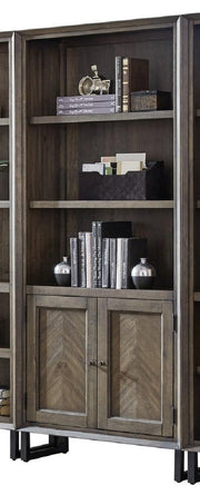Aspenhome Harper Point Door Bookcase in Fossil - Furniture City (CA)l