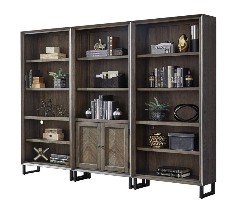 Aspenhome Harper Point Bookcase Wall in Fossil - Furniture City (CA)l