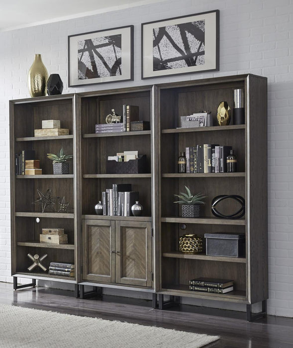 Aspenhome Harper Point Door Bookcase in Fossil