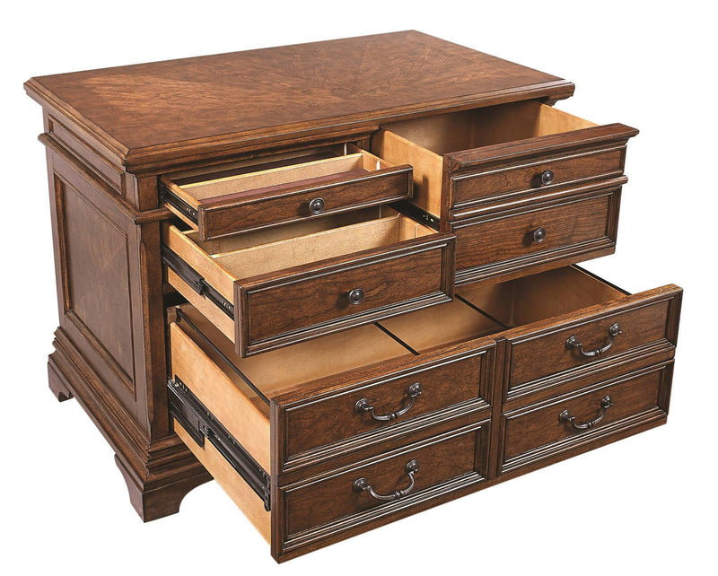 Aspenhome Hawthorne 5-Drawer Combo File in Brown Cherry - Furniture City (CA)l