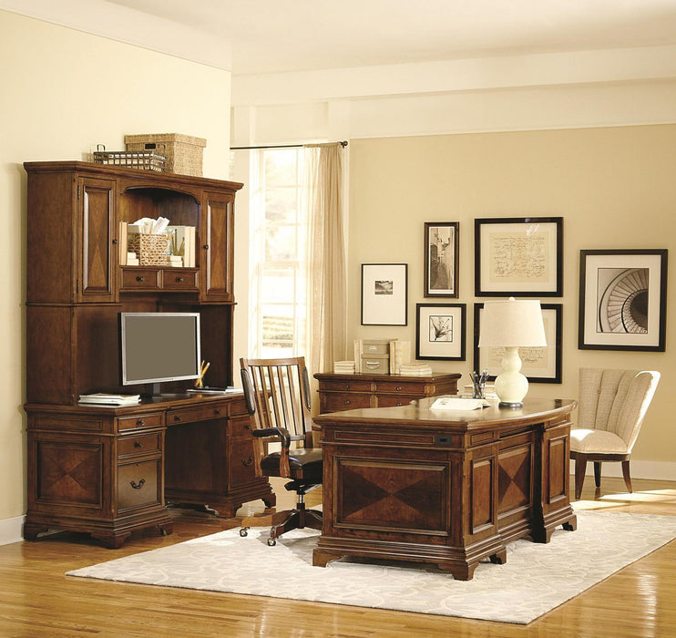 Aspenhome Hawthorne 66" Credenza in Brown Cherry