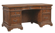 Aspenhome Hawthorne 66" Junior Executive Desk in Brown Cherry - Furniture City (CA)l