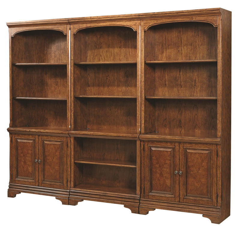 Aspenhome Hawthorne Bookcase Wall in Brown Cherry - Furniture City (CA)l