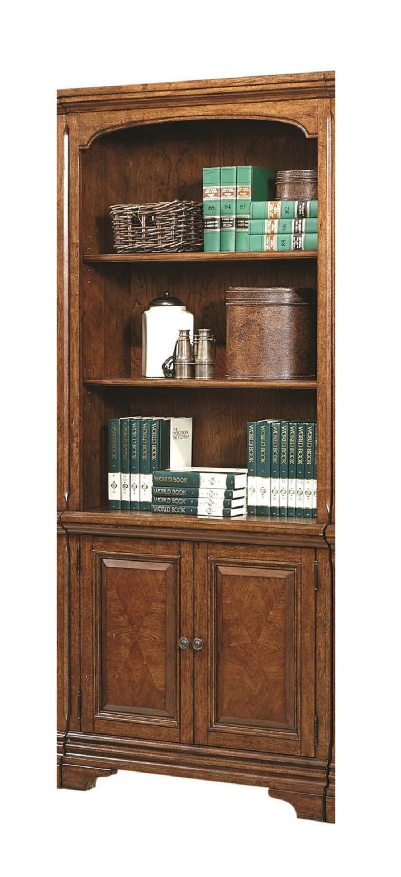 Aspenhome Hawthorne Door Bookcase in Brown Cherry - Furniture City (CA)l