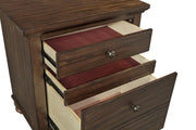 Aspenhome Hudson Valley 3 Drawer Nightstand in Chestnut - Furniture City (CA)l