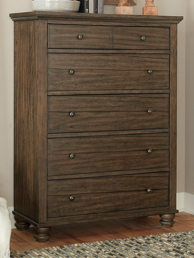 Aspenhome Hudson Valley 6 Drawer Chest in Chestnut - Furniture City (CA)l
