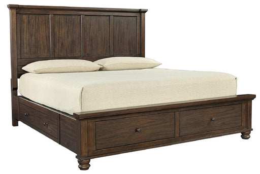 Aspenhome Hudson Valley California King Panel Side Storage Bed in Chestnut image