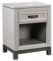 Aspenhome Hyde Park 1 Drawer Nightstand in Light Gray - Furniture City (CA)l