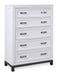 Aspenhome Hyde Park 5 Drawer Chest in White image